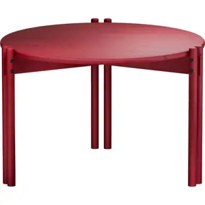 Produkt Červený kulatý konferenční stolek z borovicového dřeva ø 60 cm Sticks – Karup Design