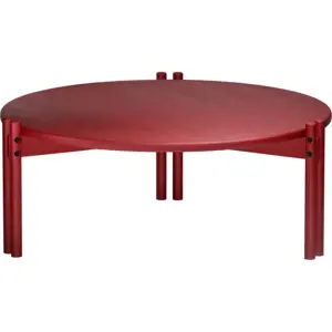 Produkt Červený kulatý konferenční stolek z borovicového dřeva ø 80 cm Sticks – Karup Design