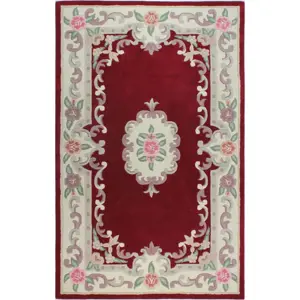 Červený vlněný koberec Flair Rugs Aubusson, 75 x 150 cm