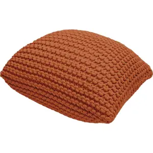 Produkt Cihlově červený polštářový puf Bonami Essentials Knit