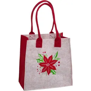 Dárková taška s vánočním motivem 23x12 cm Poinsettia – Casa Selección