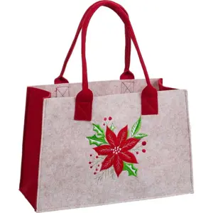 Dárková taška s vánočním motivem 35x15 cm Poinsettia – Casa Selección