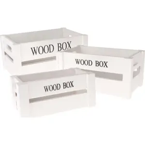 Produkt Dekorativní dřevěné úložné boxy v sadě 3 ks - Dakls