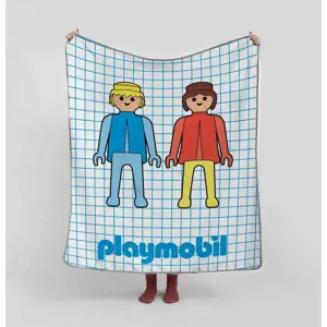 Produkt Dětská deka z mikrovlákna 130x130 cm Checkerboard – Playmobil