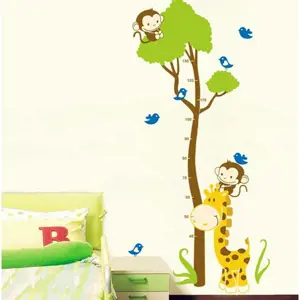 Produkt Dětská samolepka – metr na dveře nebo zeď 40x150 cm Tree and Monkey – Ambiance