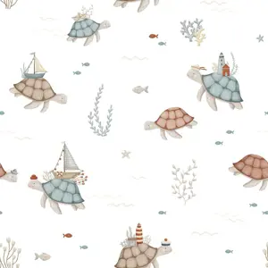 Produkt Dětská tapeta z netkané textilie 10 m x 50 cm Sea Turtles – Lilipinso