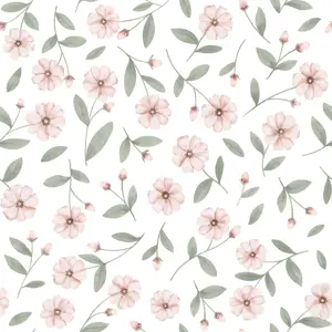 Dětská tapeta z netkané textilie 10 m x 50 cm Sparkle and Flower Buds – Lilipinso