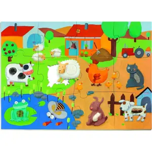 Dětské hmatové puzzle Djeco Farma