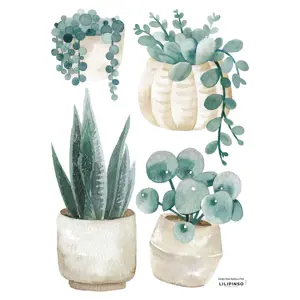 Dětské samolepky v sadě 4 ks 30x42 cm Plants & Jars – Lilipinso