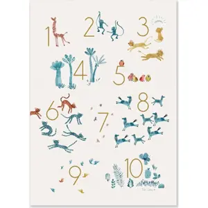 Produkt Dětský obrázek 50x70 cm Numbers – Moulin Roty
