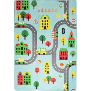 Produkt Dětský protiskluzový koberec Conceptum Hypnose Road, 140 x 190 cm