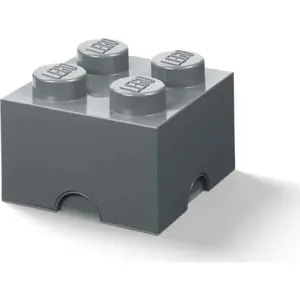 Dětský tmavě šedý úložný box LEGO® Square