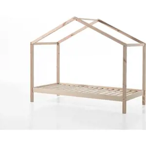Produkt Domečková dětská postel z borovicového dřeva v přírodní barvě 90x200 cm DALLAS – Vipack