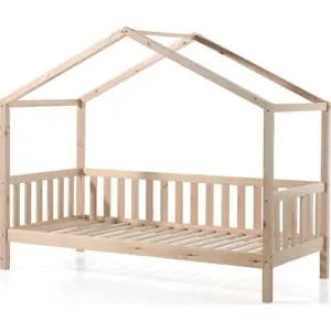 Produkt Domečková dětská postel z borovicového dřeva Vipack Dallas, 90 x 200 cm