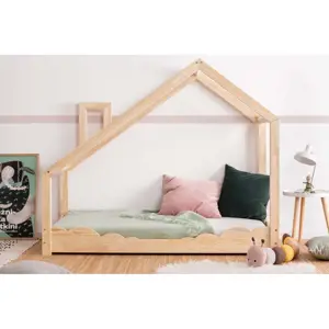 Produkt Domečková postel z borovicového dřeva Adeko Luna Drom, 90 x 200 cm