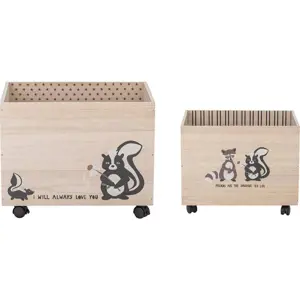 Produkt Dřevěné dětské úložné boxy v sadě 2 ks Nonni - Bloomingville Mini