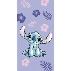 Fialová bavlněná dětská osuška 70x140 cm Lilo and Stitch – Jerry Fabrics