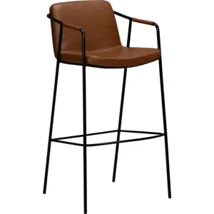 Produkt Hnědá barová židle z imitace kůže DAN-FORM Denmark Boto, výška 105 cm