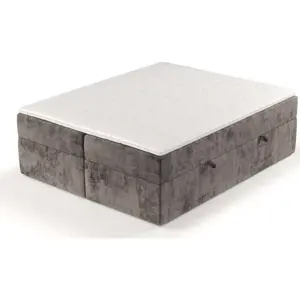 Hnědá boxspring postel s úložným prostorem 140x200 cm Yoko – Maison de Rêve