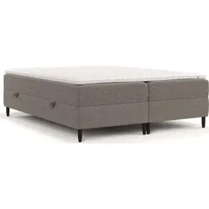 Hnědá boxspring postel s úložným prostorem 160x200 cm Malte – Maison de Rêve