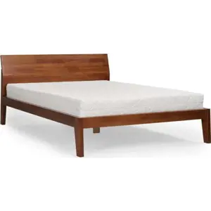 Hnědá dvoulůžková postel z borovicového dřeva 140x200 cm Agava – Skandica