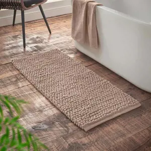 Produkt Hnědá koupelnová předložka 50x120 cm Aspen Bobble – Bianca