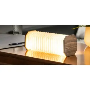 Produkt Hnědá LED stmívatelná stolní lampa (výška 3,5 cm) Accordion – Gingko