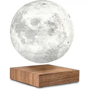 Hnědá LED stolní lampa (výška 14 cm) Moon – Gingko