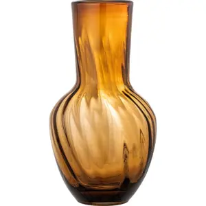 Hnědá skleněná ručně vyrobená váza (výška 27 cm) Saiqa – Bloomingville