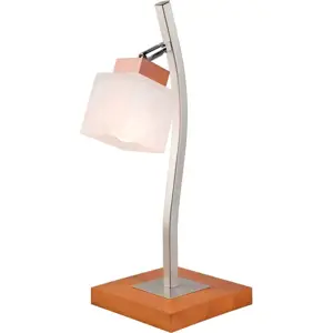 Produkt Hnědá stolní lampa se skleněným stínidlem, výška 45 cm Dana – LAMKUR