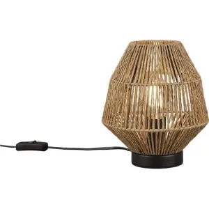 Hnědá stolní lampa (výška 20 cm) Miki – Trio