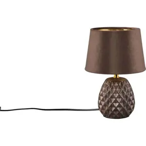 Hnědá stolní lampa (výška 27 cm) Ariana – Trio