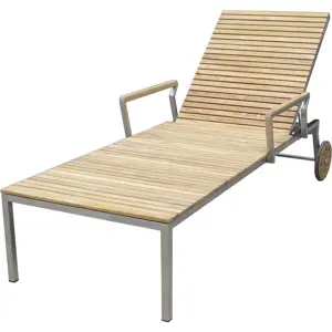 Produkt Hnědé kovové zahradní lehátko Denver – Garden Pleasure