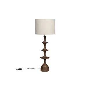 Produkt Hnědo-krémová stolní lampa s textilním stínidlem (výška 90 cm) Cath – Dutchbone