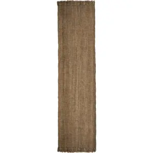 Hnědý jutový běhoun Flair Rugs Jute, 60 x 230 cm