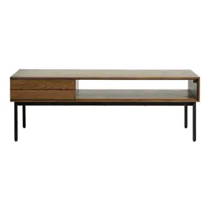 Hnědý konferenční stolek s deskou v dubovém dekoru 62x120 cm Modica – Unique Furniture