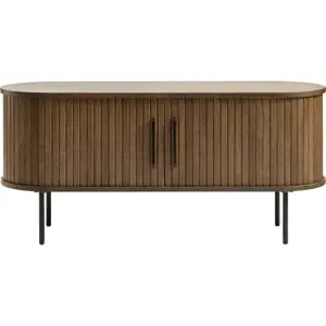 Hnědý TV stolek v dekoru dubu 120x56 cm Nola – Unique Furniture