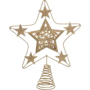 Produkt Hvězda na vánoční strom ve zlaté barvě Casa Selección Terminal, ø 18 cm