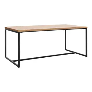 Jídelní stůl s deskou v dubovém dekoru v přírodní barvě 90x180 cm Rivoli – Unique Furniture