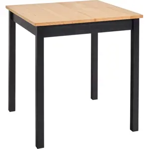Produkt Jídelní stůl z borovicového dřeva s černou konstrukcí Bonami Essentials Sydney, 70 x 70 cm