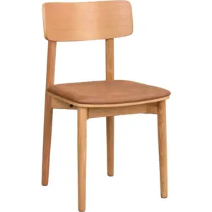 Produkt Jídelní židle z imitace kůže v koňakově hnědo-přírodní barvě v sadě 2 ks Wolcott – Rowico