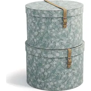 Kartonové úložné boxy s víkem v sadě 2 ks Rut – Bigso Box of Sweden