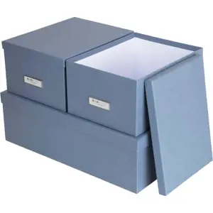 Produkt Kartonové úložné boxy s víkem v sadě 3 ks Inge – Bigso Box of Sweden