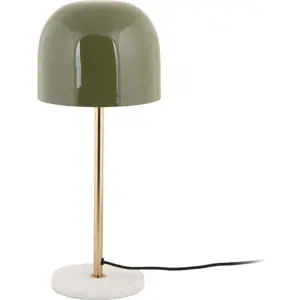 Khaki stolní lampa s kovovým stínidlem (výška 50 cm) Manta – Leitmotiv