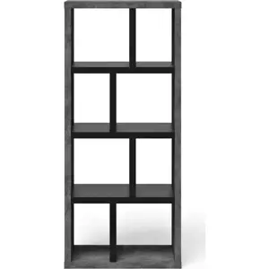 Produkt Knihovna v dekoru betonu v tmavě šedo-černé barvě 70x159 cm Berlin – TemaHome