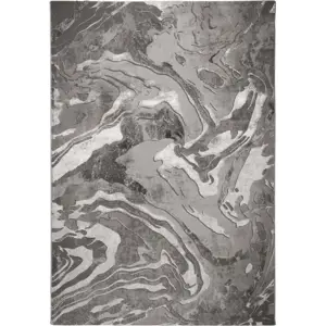 Koberec v šedo-stříbrné barvě 160x230 cm Marbled – Flair Rugs