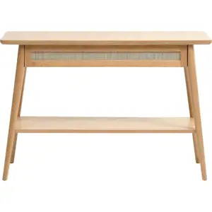 Konzolový stolek s deskou v dubovém dekoru v přírodní barvě 40x110 cm Barrali – Unique Furniture