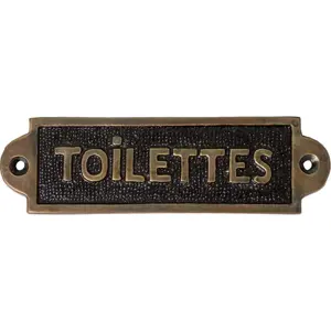 Kovová cedule 15x4,5 cm Toilettes – Antic Line