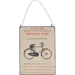 Produkt Kovová cedule 17x23 cm Retro Bicycle – Rex London