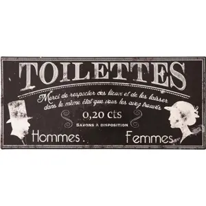 Kovová cedule 36x16 cm Toilettes – Antic Line